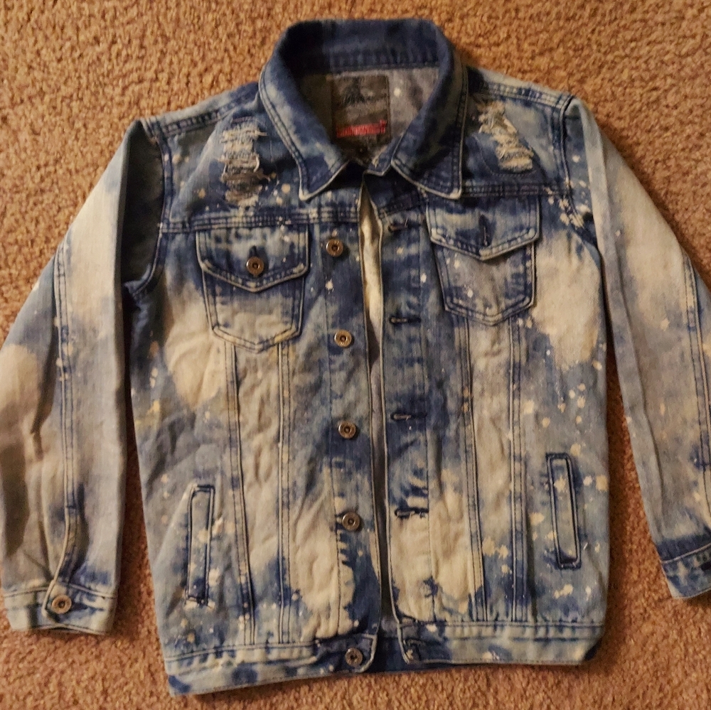 Distressed Blue Jean Jacket
